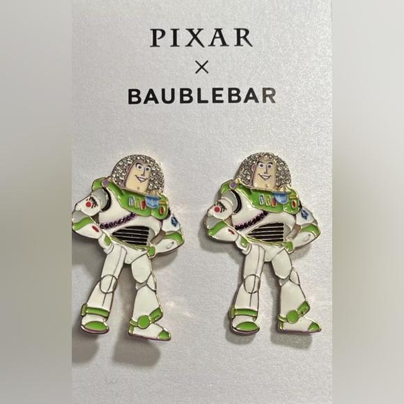 NWT ⚜️💚 ⚜️ Baublebar x Disney Pixar Toy Story Buzz Light Earrings - Picture 3 of 6